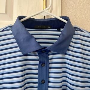 Greyson Blue Striped Men's Polo - XXL